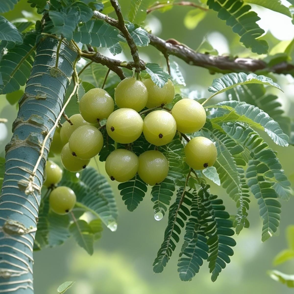 the amla tree and fruit