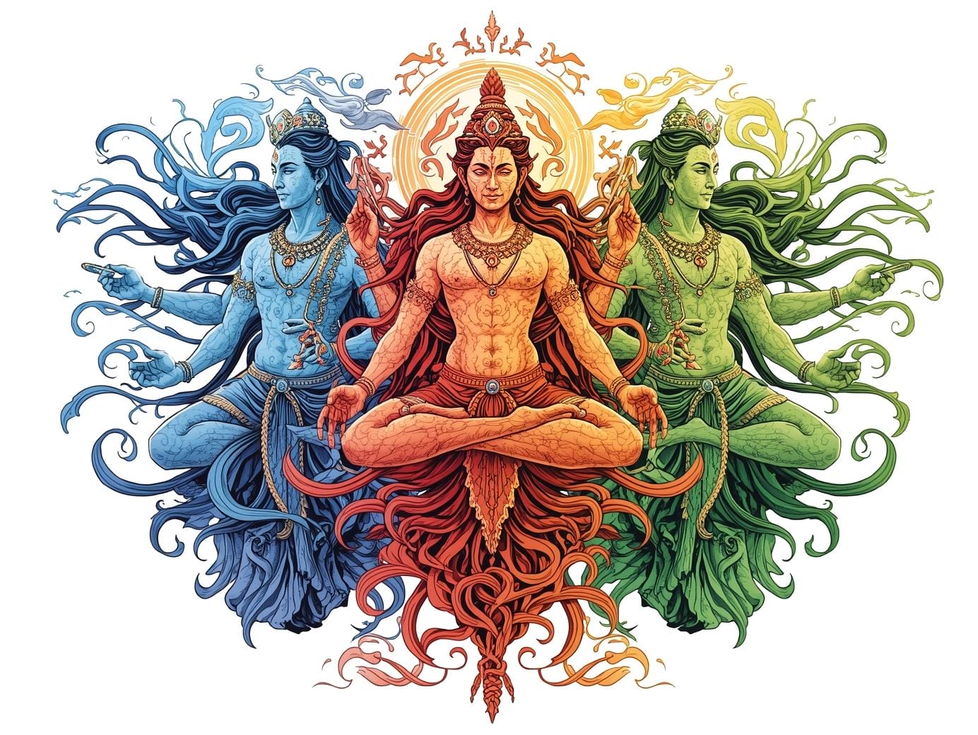 the ayurvedic doshas kapha, pitta and vata as archetypes