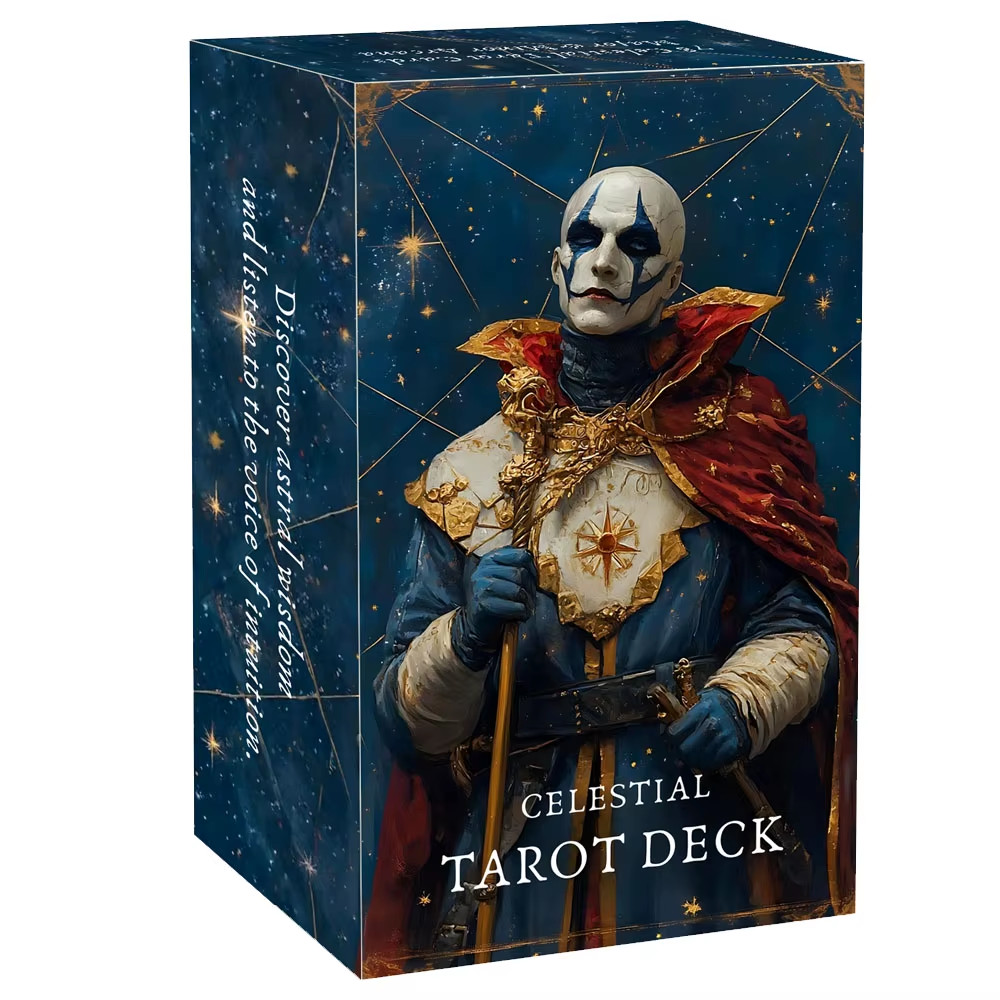 Celestial Tarot Deck: 78 Cards 13x8cm/5.1x3.1in & Universal Energy Guidebook