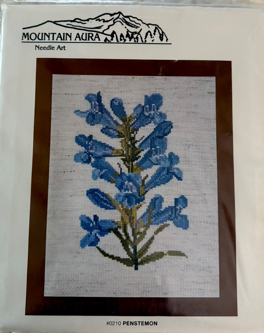 Mountain Aura Needle Art CROSS STITCH KIT โPenstemonโ #0210 Floral Flower Native