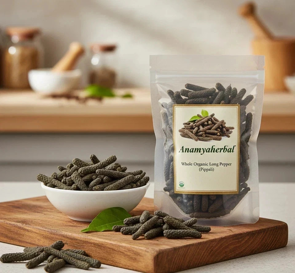 Fresh Organic Whole Long Pepper Pippali (Longum, Indian long pepper) Ayurveda