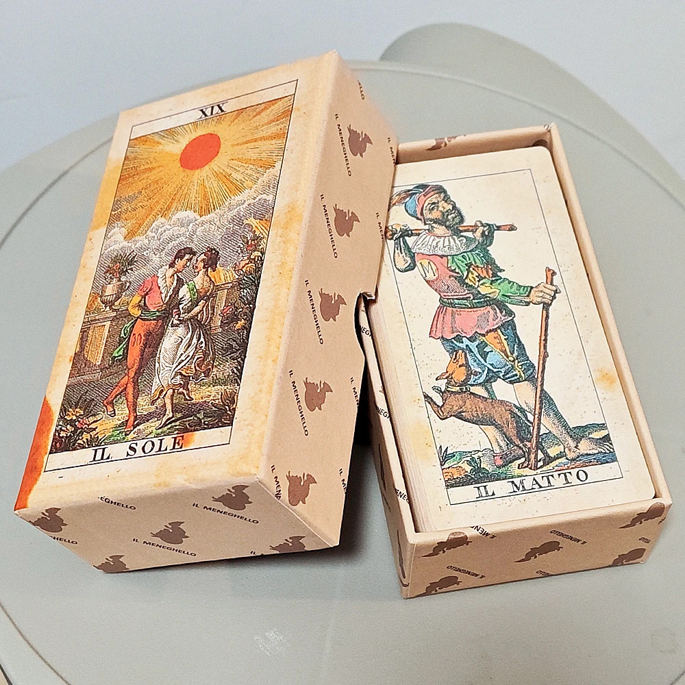 1830 Soprafino Tarot 78-Card Deck - 12x7cm (4.7x2.8in) Vintage Italian History
