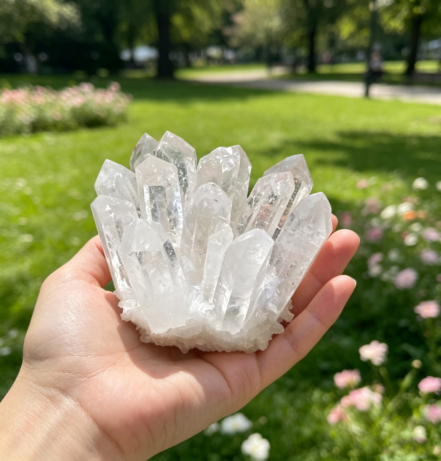 300g Natural Clear Quartz Cluster Crystal Mineral Specimen Healing Crystal