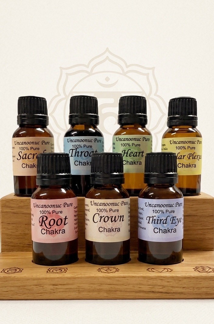 Chakra Essential Oils Set – 7x 15mL Bottles – 100% Pure Aromatherapy Healing Kit