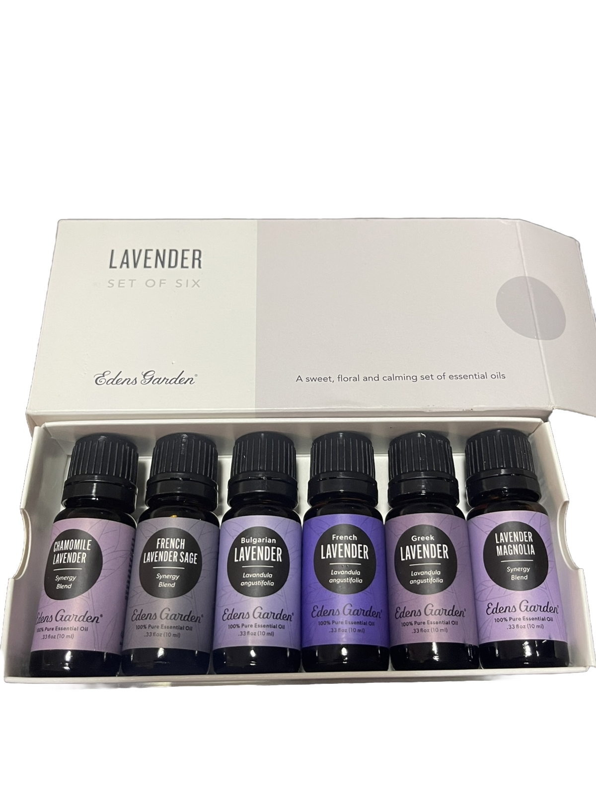 Edens Garden Essential Oil Lavender Set Of 6 100% Pure Therapeutic Grade