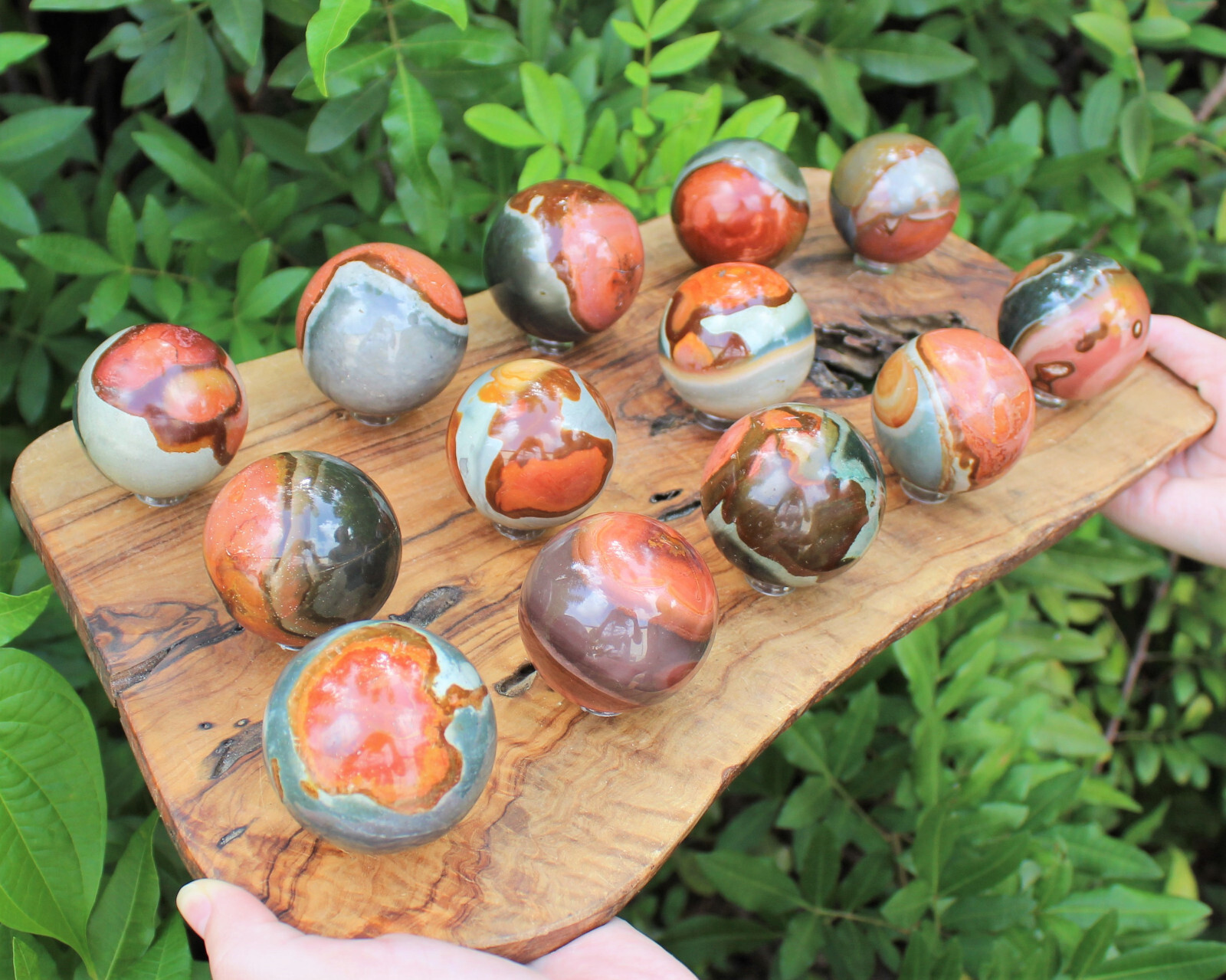 Polychrome Jasper Crystal Sphere, LARGE 2" Sphere + Stand (Desert Jasper Sphere)