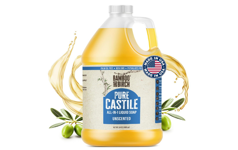 Pure Castile Soap Liquid Organic, Certified Palm 64 Fl Oz (Pack of 1) Unscented