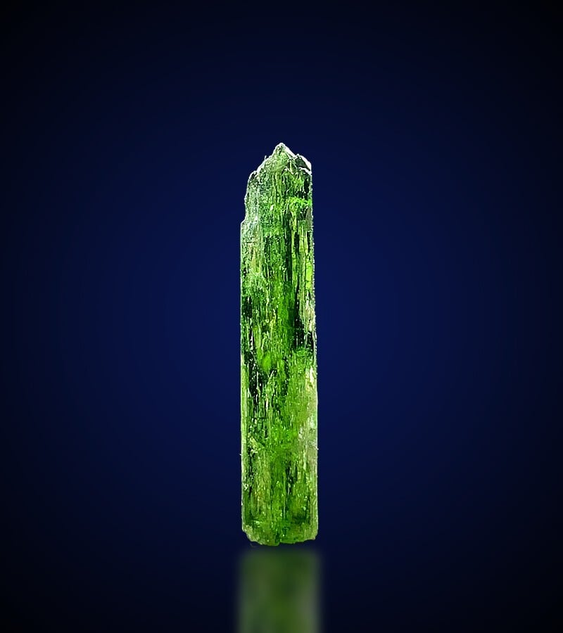 Shinning Green Tourmaline Crystal, Terminated Tourmaline Crystal From Afghanista