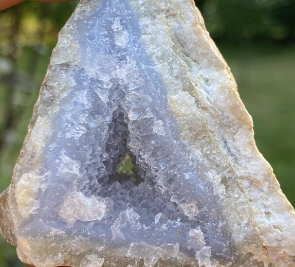 1 pcs BLUE LACE AGATE Natural Geode Cluster Druzy Healing Crystal Malawi 2 to 3"