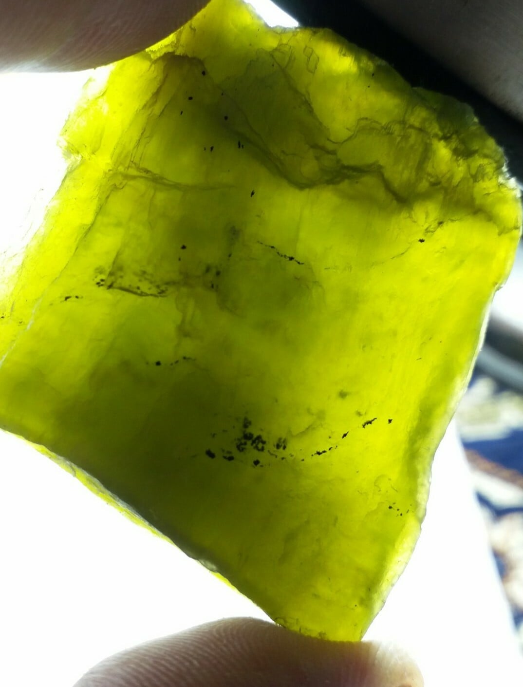 Chrome Tremolite Crystallize rough piece- 26 grams. SB6