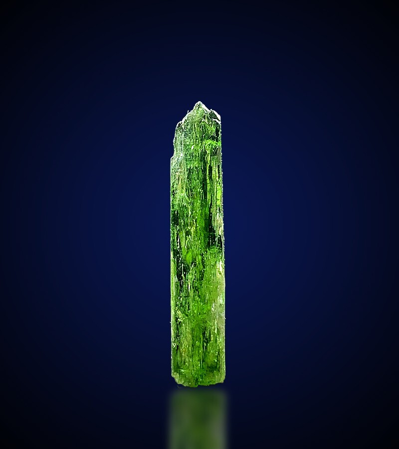 Shinning Green Tourmaline Crystal, Terminated Tourmaline Crystal From Afghanista