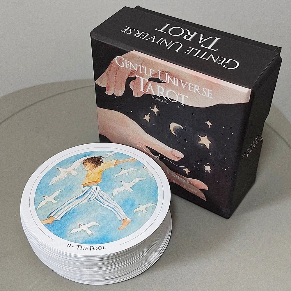 Gentle Universe Tarot Deck 78 Card Round Circular Tarot Cards Watercolor Witchcr